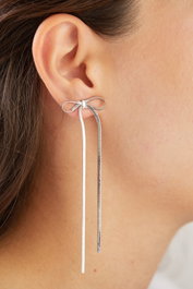 Heliophilia Silver Pendientes de Metal Plateados ELKGC68396G